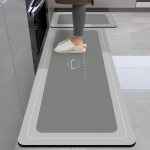 Marmorimustriga K&ouml;&ouml;gi &Otilde;livastane Diatomiitmuda Matt: Vett imav, Kiiresti kuivav, Libisemiskindel, Lihtne hooldada. 60*150CM Water Absorbent Quick-dry Non-slip