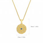 Kuldne kaelakee t&auml;is teemanteid &uuml;mmarguse koogikujulise ripatsiga ja mikroinkrusteeritud tsirkooniga, hip-hopi stiil, Euroopa ja Ameerika mood.