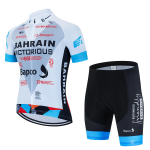 2025 Jalgrattas&otilde;idu Jersey Komplekt Team Bahrain Victorious Valge Suvine Jalgrattariietus Meeste Komplekt Maanteeratta S&auml;rk &Uuml;likond Jalgratta Traksikud XL