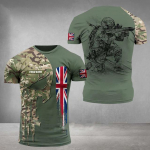 Suvised Briti armee kamuflaažis&auml;rgid Eriv&auml;gede 3D tr&uuml;kitud l&uuml;hikeste varrukatega s&auml;rgid meestele, naistele XXS