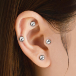 RETURNITY K&otilde;rvateraapia H&otilde;be/Kristall 2 t&uuml;&uuml;pi (Valige 1) (K&otilde;rvapunktmassaaži plaaster 6 tk) Ear therapy crystal 1 piece (6P)