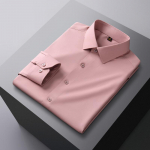 Kevadine ja s&uuml;gisene uue stiiliga Mulberry Silk Modal pikkade varrukatega s&auml;rk Meeste elastne mitteraudne t&ouml;&ouml;s&auml;rk meestele M