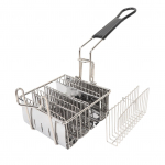 Tako korv roostevabast terasest eemaldatava k&auml;epidemega ajas&auml;&auml;stev tako frit&uuml;&uuml;ri hoidik korv burritode jaoks L