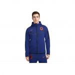Nike Tech Fleece Windrunner t&auml;islukuga kapuutsitr&ouml;&uuml;bus logo tikandiga Meeste kapuutsitr&ouml;&uuml;bused S&uuml;gavsinine FJ8158-455 S