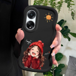 V&auml;rvitud muster Big Wave Edge pehme silikoon materjal Macaron telefoni &uuml;mbris p&otilde;rutuskindel kaitsev kummist &uuml;mbris OPPO Reno Realme jaoks OPPO A15S must