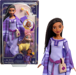 Mattel Disney Wish Asha Rosasist Seikluspakett Nukk Liigutatav Moenukk Eemaldatavate Riideesemete, Loomas&otilde;prade ja Tarvikutega Filmidest Inspireeritud M&auml;nguasi gray