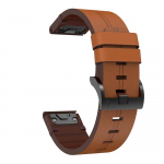 26MM Silikoonist Nahkrihm Garmin Fenix 6X 7X 5x 5xPlus 3 3HR Kellale Kiirkinnitusega Rihm Lihtsalt Paigaldatav K&auml;epael Fenix 6x Pro jaoks for garmin fenix 7x pruun