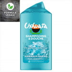 USHUAIA Men's Shower Gel for Body, Hair, Marine Minerals, Intense Freshness the 300mL bottle