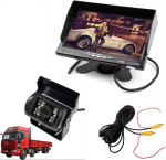 Universaalne parkimis-tagurduskaamera LCD-monitor 10m pimeala j&auml;lgimine raskeveokitele ja reisibussidele infrapuna &ouml;&ouml;n&auml;gemisega Cocar tagurduskaamera korpus 12V/24V