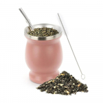 230 ml Mate Cup 304 roostevabast terasest topeltseinaga 8 untsi kaasaskantav teekruus Mate teek&otilde;rvits 2-in 1 &otilde;lglusikaga Give puhastushari 230ml