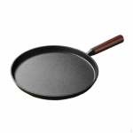 10 Inch Cast Iron Frying Pan for Kitchen Use on Induction And Stovetop Dark Brown Handle