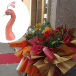 Peacock Head Figurine for Wedding Car Decoration And Floral Arrangement in Living Room