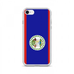 Coque pour iPhone &ndash; PIXELFORMA &ndash; iPhone 7 &ndash; Drapeau du Belize &ndash; Disain fin et l&eacute;ger &ndash; Mitmev&auml;rviline