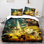 Anime Attack On Titan Multifilm Tekikate Komplekt HD Tekikate Laste Voodipesu Komplektid Voodipesu Magamistoa Dekoor Baby 120x150cm