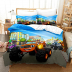 Uus Blaze Multikate Monster Masinad Voodipesukomplekt, Tekikott Voodikomplekt Tekikate Padjap&uuml;&uuml;r, Kuningas Kuninganna &Uuml;heinimese Suurus Poistele T&uuml;drukutele T&auml;iskasvanutele AU Single(140x210cm)