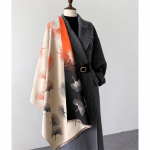 Luksuslik kaubam&auml;rk Cashmere Naiste lilleline sall Talvine soe sall ja m&auml;his Bandana Pashmina Naine Foulard Square Paks tekk Pont&scaron;o