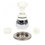 Embout Robinet 360&deg; Chrome Blanc &ndash; &Eacute;conomie d&rsquo;Eau & Filtration