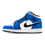 Air Jordan 1 Mid SE GS Signal Blue Laste tossud Valge Must BQ6931-402 36