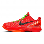Nike Zoom Kobe 6 GS Reverse Grinch Laste tossud Punane Bright-Crimson Must FV9676-600 37.5