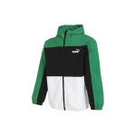 Puma V&auml;rviplokk Treening Spordir&otilde;ivad Vabaaja Kapuutsiga Kootud Jakk Meeste Jakk Roheline Must Valge 680350-86 XL