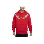 Nike Spordir&otilde;ivad CNY Br&auml;ndi Logo Fliis Mugav Pullover Kapuutsiga Dressipluus Meeste dressipluusid &Uuml;likooli-Punane HF7707-657 S