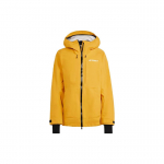Adidas Terrex Techrock 3-kihiline taaskasutatud nailonist Rain.Rdy Jakk Lahtine Kirjatr&uuml;kiga Kapuutsiga Pikkade Varrukatega Jakk Meeste Jakk Kollane IB1086 M