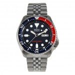 Renoveeritud Seiko Jubilee Roostevabast terasest Tume sinine sihverplaat Automaatne sukeldumiskell SKX009K2 200M Meeste kell sinine