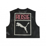 Puma X Ros&eacute; V&auml;lisspordi Vabaaja Minimalistlik Lahe Kihtiline T&auml;hega L&auml;bipaistev V&otilde;rkvest Naiste Vestid 633804_01 S