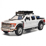 1/24 Ford Raptor F150 Sulamist Pikapi Auto Mudel Valatud Metall Maastikuautod Auto Mudel Heli ja Valguse Simulatsioon Laste M&auml;nguasi Kingitus valge