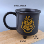 Must kohvitass jalgadega, Harry Potteri kolmnurkne pott, Keraamiline tass, Viirukip&otilde;leti kujuline kruus, Anime veetass 401-500ml