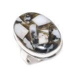 Natural Buffalo Jasper Gemstone 925 Sterling Silver Jewelry Ring Size 8 z4v17