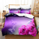 Lilla lilledega tekikott komplekt kaheinimesevoodile 200x200 &Otilde;huke lilleline voodipesukomplekt 3 tk 2 tk koos padjap&uuml;&uuml;riga &Uuml;heinimese tekikott 220x240 EU Sing 135x200cm&Duvet Cover