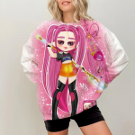 Lihtsad Naiste Pulloverid KPop Deemonik&uuml;ttide Prindiga Lahtised Dressipluusid Pehmed Naiste R&otilde;ivad 6XL