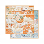 Forbidden City Jiao Yue Gui Hua Double-Sided Silk Square Scarf
