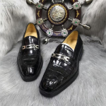 &Auml;ristiilis Ehtne Krokodillinahast Kerge Tald Meeste Elegantne Mokassiin Kingad Ehtne Ehtne Alligaatorinahast Meeste Slip-On Kingad 42 must