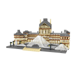 3377 tk Louvre'i mudel ehitusklotsid Maailmakuulsad vaatamisv&auml;&auml;rsused Arhitektuurimudel T&auml;navavaate klotsid DIY M&auml;nguasjad Kingitused Lastele