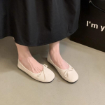 Uus Retro &Uuml;lipehme Naiste Kevadine Madala Tallaga &Uuml;ksik King Vabaaja Mugav Nahast King Uus Baleriinaking Zapatos Mujer 35 beež