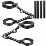 Chopper Bobber Cafe Racer Moto Tarvikud CNC Kahvli Toru Kinnitusklamber Prožektori Hoidik 39mm-41mm Mootorratta Esitule Kinnitusklamber Black and Silver