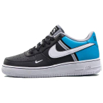 Nike Air Force 1 LV8 2 GS Must Hele Voolav Sinine Laste tossud Valge Hundihall CI1756-001 36 black