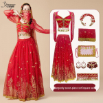 Printsess Jasmiini kost&uuml;&uuml;m naistele - Eksootiline India tantsu ja k&otilde;hutantsu riietus Medium