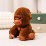 Armas simulatsioonigorillanukk pehmem&auml;nguasi gibon orangutan ahvinukk poiss rahustav riidest nukk 20cm（0.2kg） pruun