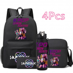 4 tk/komplekt Anime Joonisfilm K-Pop Prindiga Seljakott 750 ml veepudeliga Teismelisele &Otilde;pilasele T&uuml;drukule Poisile Raamatukott Lapse Kingitus Suure Mahutavusega Reisikott