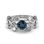 6MM &Uuml;mar London Blue Topaas Kivist 925 Sterling H&otilde;bedast Solitaire S&otilde;rmus 8.5 valge