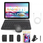 Originaal BDF Tahvelarvuti 10,1 tolli 8 GB RAM 256 GB ROM Android 12 Kaheksatuumaline 3G 4G LTE Internet WiFi Internet BT Globaalne versioon Standard Version kuld