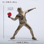 1 tk Vaigust Banksy skulptuurid Lilleviskaja kuju Pommitaja Kodu kaunistus Laua aksessuaarid Kogutav kujuke Dekoratiivne Inter