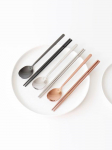 kamomekitchen [2+2] Mine Ruudukujuline s&ouml;&ouml;giriistade komplekt Silver