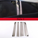 For Toyota Tundra 2014- Stainless steel Silver Car window Center pillar Rear window Door trim Stickers Car Accessories Style C