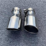 20cm 63mm to 101mm Exhaust Tips 2.5 to 4  Tailpipe Bevel Tail Throat Tail Pipe Steel Exhaust Tips 2.5 inch inlet 76mm-101mm 1PCS