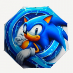 1 tk Sonic the Hedgehog, Automaatselt kokkupandav vihmavari veetunneliga - Kompaktne 8-ribiline disain, Vastupidav plastik ja raud, Igap&auml;evaseks kasutamiseks F010640