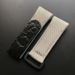 25 mm must sinine hall punane nailonl&otilde;uend krokodillinahast kellarihmaga Richard Millele RM50 RM53 kellarihma k&auml;ev&otilde;ru 25mm